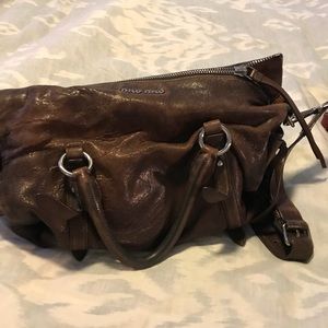 Cross body distressed Brown bag
